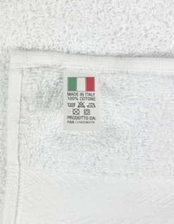 Set 6 Asciugamani in Spugna di Cotone 100% Bianco 60x110 cm | Morbidi, Assorbenti – Ideali per Casa, Hotel e B&B – Made in Italy