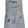 SET ASCIUGAMANI MARE CAVALLUCCIO MARINO GRIGIO