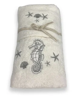 SET ASCIUGAMANI MARE CAVALLUCCIO MARINO BEIGE