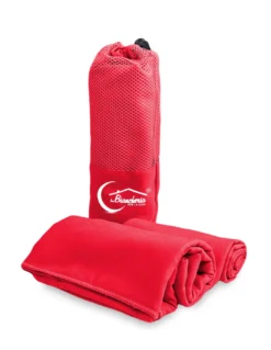 SET asciugamani MICROFIBRA ROSSO 1+1 Viso e Ospite