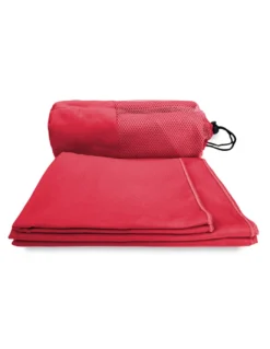 SET asciugamani MICROFIBRA ROSSO 1+1 Viso e Ospite