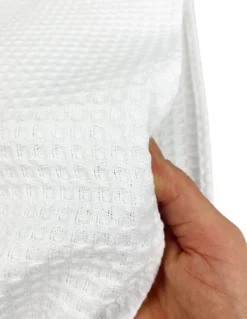 SET 6 asciugamani OSPITE Cotone TINTA UNITA bianco NIDO D'APE FORNITURA ALBERGHIERA cm.40X60