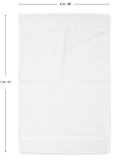 Set 6 Asciugamani Ospite in Spugna di Cotone 100% Bianco – 40x60 cm | Morbidi, Assorbenti, Resistenti – Made in Italy