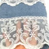 Set Asciugamani 1+1 Pizzo Macramè Malika Avio, Puro Cotone, Made in Italy, Idea Regalo, Confezione Elegante