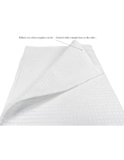 SET 6 asciugamani SALVIETTA Cotone TINTA UNITA bianco NIDO D'APE FORNITURA ALBERGHIERA 60X100