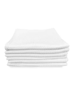SET 6 asciugamani SALVIETTA Cotone TINTA UNITA bianco NIDO D'APE FORNITURA ALBERGHIERA 60X100