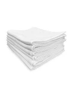 SET 6 asciugamani SALVIETTA Cotone TINTA UNITA bianco NIDO D'APE FORNITURA ALBERGHIERA 60X100