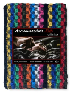 SET 6 ASCIUGAMANI salvietta SPUGNA MULTICOLOR lavoro OFFICINA SCURI cm. 50X70 con sacco WASHY