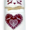 Set Asciugamani Tirolese Panna Cuore Cervo Ricamato | 1 Asciugamano 60x110 + 1 Ospite 40x60 100% Cotone Made in Italy