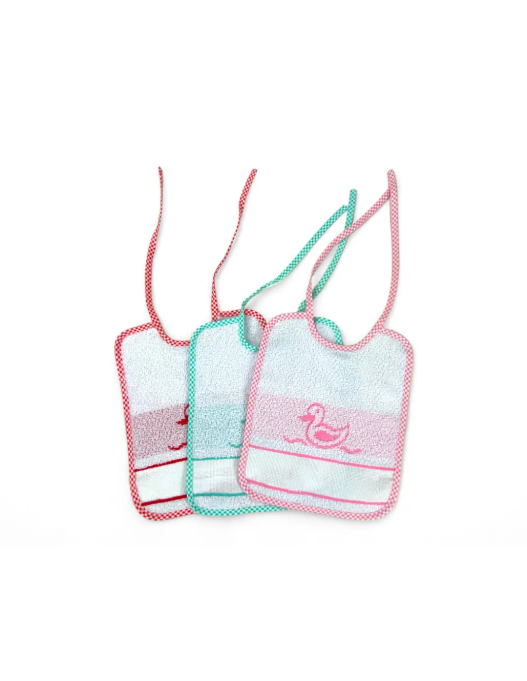 SET BAVAGLINI BAMBINA FEMMINA POPPY © cm. 20x24 bavaglio con lacci e tela AIDA