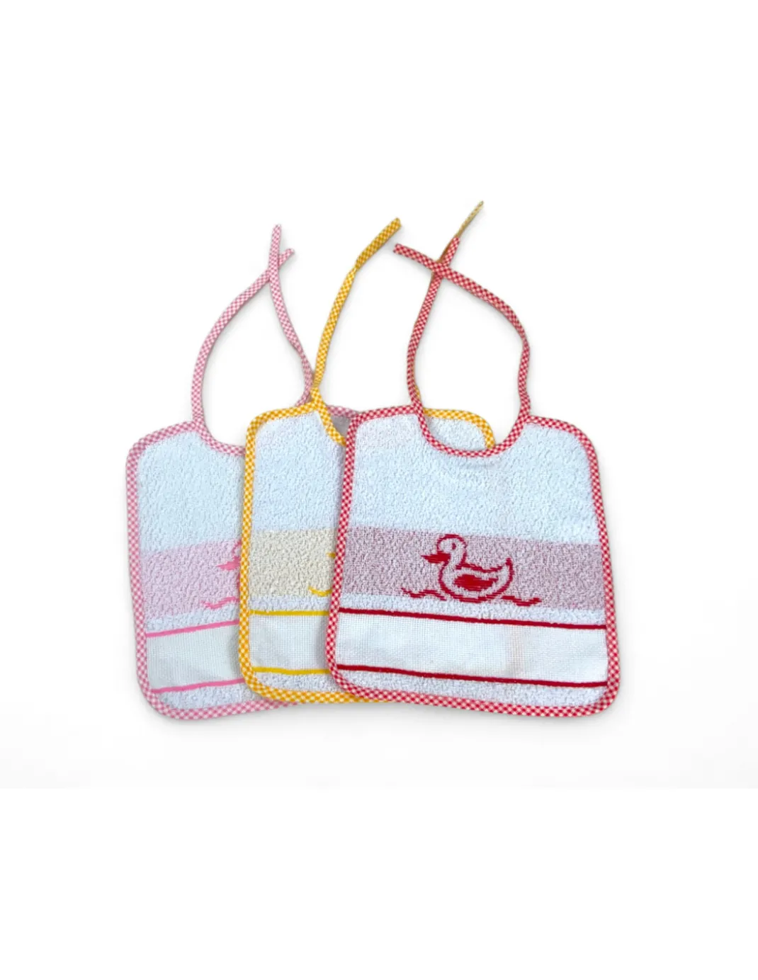 SET BAVAGLINI BAMBINA FEMMINA POPPY © cm. 20x24 bavaglio con lacci e tela AIDA