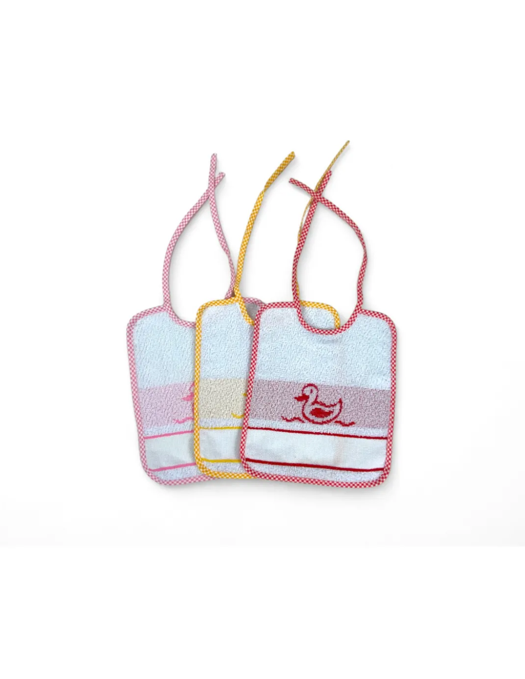 SET BAVAGLINI BAMBINA FEMMINA POPPY © cm. 20x24 bavaglio con lacci e tela AIDA
