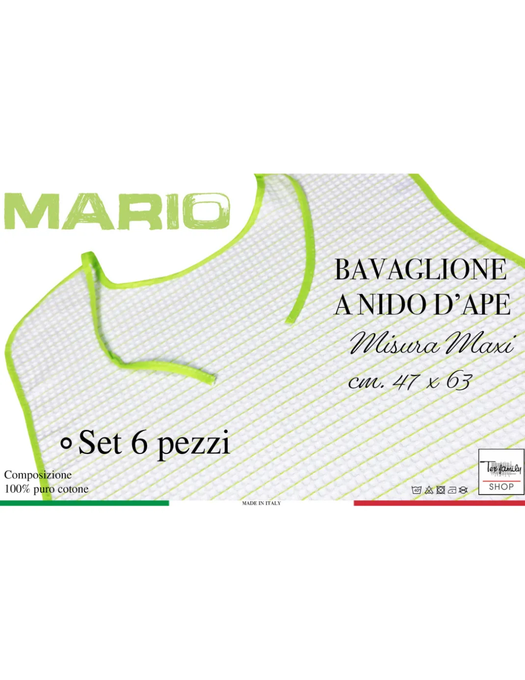 SET BAVAGLIONE ADULTO MARIO © in NIDO APE bavaglio con LACCI conf. 6 PEZZI