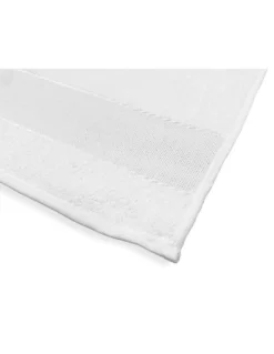SET di 3 ASCIUGAMANI ASILO in TINTA Unita TUTTO Bianco con tela AIDA per ricamare