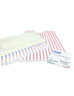 SET DI 3 BAVAGLIONE ADULTO impermeabile LOUIS © bavaglio con LACCI antimacchia misura SMALL completo di sacco per il lavaggio
