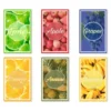 SET 6 PEZZI Strofinaccio FRUTTA in puro cotone stampato in ALTA definizione misura MAXI
