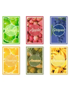 SET 6 PEZZI Strofinaccio FRUTTA in puro cotone stampato in ALTA definizione misura MAXI
