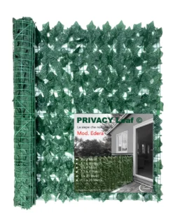 SIEPE Privacy Leaf EDERA Finta Artificiale a Foglie per Muri e Balconi Ornamentale frangivista Sempre verde
