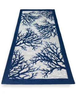 TAPPETO antiscivolo Mare MARINO Coralli Blu Made in Italy