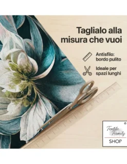 Tappeto Cucina Runner Gigli Antiscivolo 50 cm, Lavabile e Tagliabile, Fondo PVC, 100% Poliestere, Made in Italy