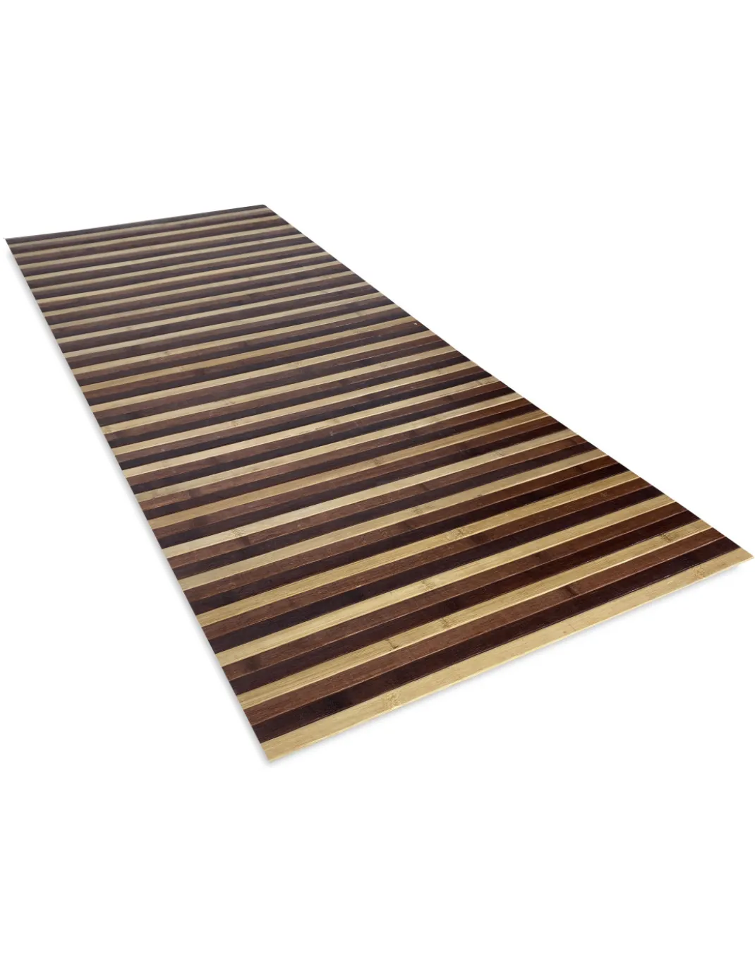 TAPPETO cucina WOODY IN legno BAMBOO MARRONE SFUMATO tutte le misure