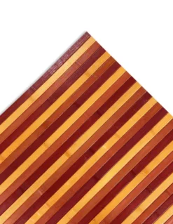 TAPPETO cucina WOODY © IN legno BAMBOO BORDEAUX SFUMATO BORDÒ tutte le misure