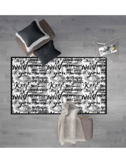 TAPPETO FANTASY HD moderno camera e salotto WRITTEN scritte moderne