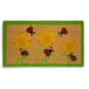 Tappeto Ingresso Esterno in Cocco - Zerbino Antiscivolo con Coccinelle e Girasoli - 40x70 cm