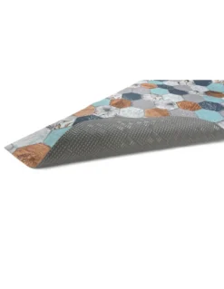 Tappeto Runner Cucina Antiscivolo Lavabile Oriente Blu - Passatoia Cucina Moderna, Facile da Pulire, Made in Italy