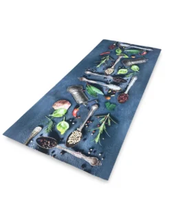 TAPPETO Runner da CUCINA Passatoia Antiscivolo CUCCHIAI e SPEZIE made in Italy