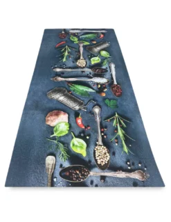 TAPPETO Runner da CUCINA Passatoia Antiscivolo CUCCHIAI e SPEZIE made in Italy