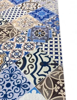 TAPPETO Runner da CUCINA Passatoia Antiscivolo MAIOLICA MARE made in Italy