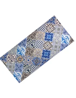 TAPPETO Runner da CUCINA Passatoia Antiscivolo MAIOLICA MARE made in Italy