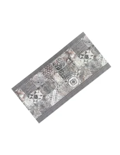 TAPPETO Runner da CUCINA Passatoia Antiscivolo MAIOLICA GRIGIO made in Italy