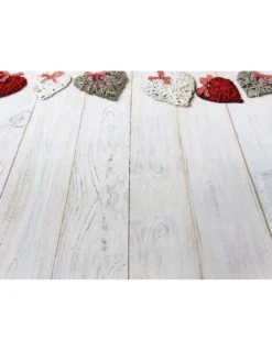 TAPPETO Runner da CUCINA Passatoia Antiscivolo CUORI SHABBY made in Italy
