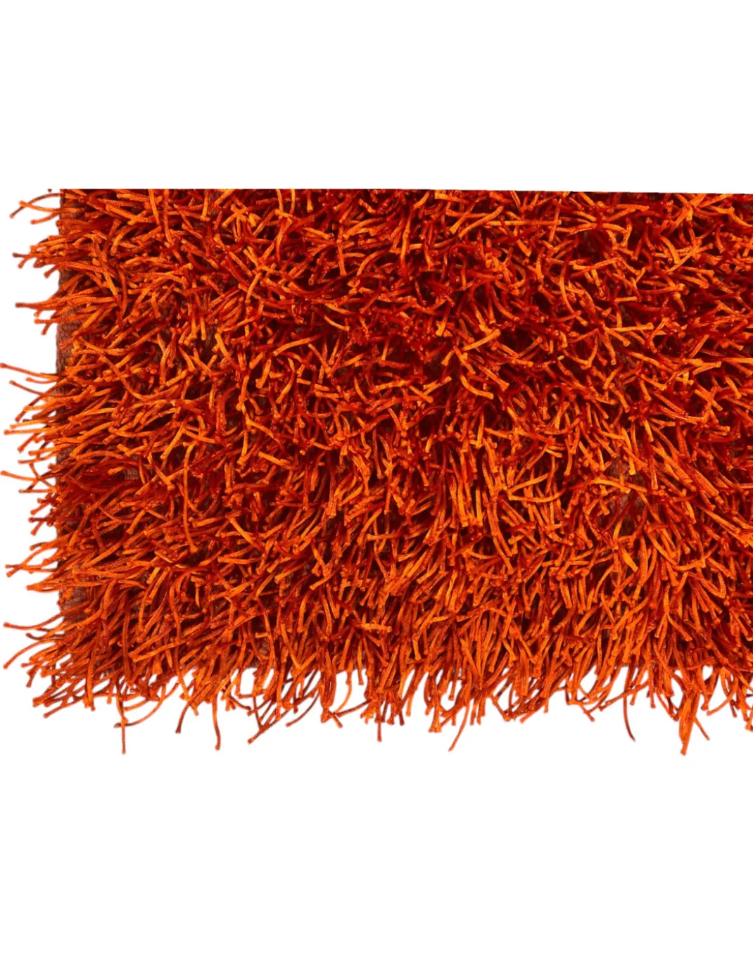 Tappeto Shaggy Arancio Moderno - Pelo Lungo 6 cm - Antiscivolo, 12 Misure - Annodato a Mano, Morbido e Resistente
