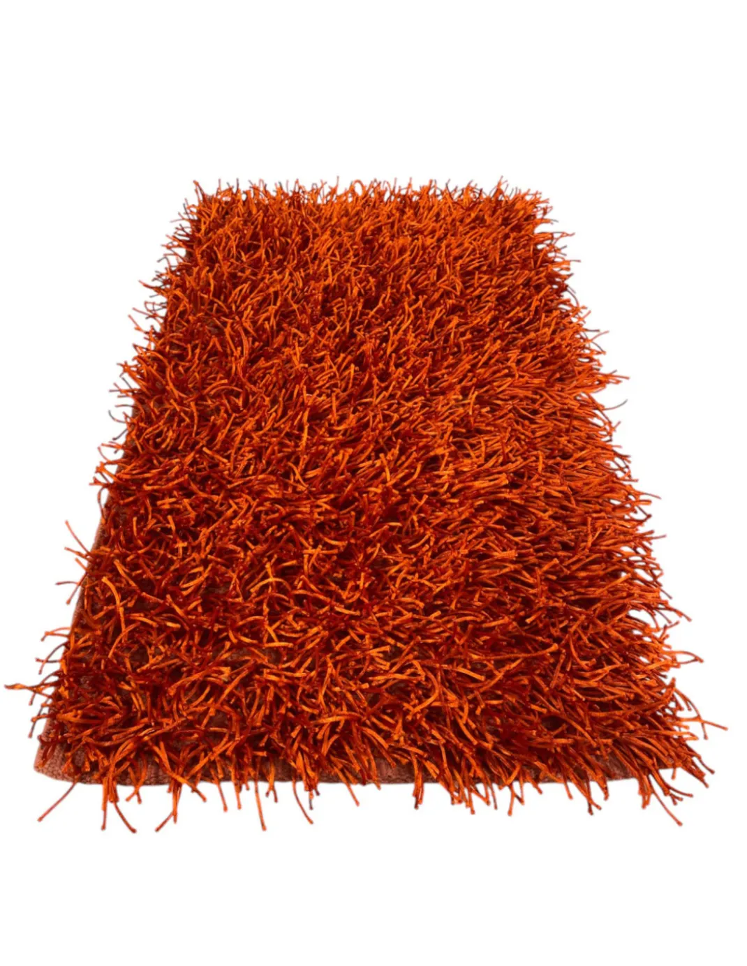 Tappeto Shaggy Arancio Moderno - Pelo Lungo 6 cm - Antiscivolo, 12 Misure - Annodato a Mano, Morbido e Resistente