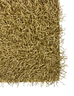 Tappeto Shaggy Beige Moderno - Pelo Lungo 6 cm - Antiscivolo, 12 Misure - Annodato a Mano, Elegante e Morbido
