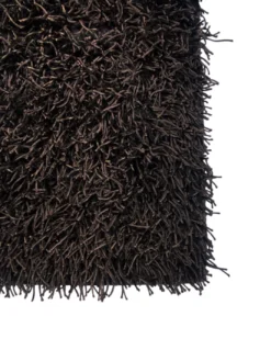Tappeto Shaggy Marrone Moderno – Pelo 6 cm, Antiscivolo, 12 misure – Poliestere/Cotone – Fatti in India