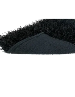 Tappeto Shaggy Nero Moderno - Pelo Lungo 6 cm - Antiscivolo, 12 Misure - Annodato a Mano, Elegante e Resistente