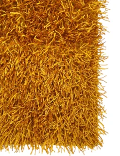 Tappeto Shaggy Ocra Moderno - Pelo Lungo 6 cm - Antiscivolo, 12 Misure - Annodato a Mano, Robusto e Sofisticato