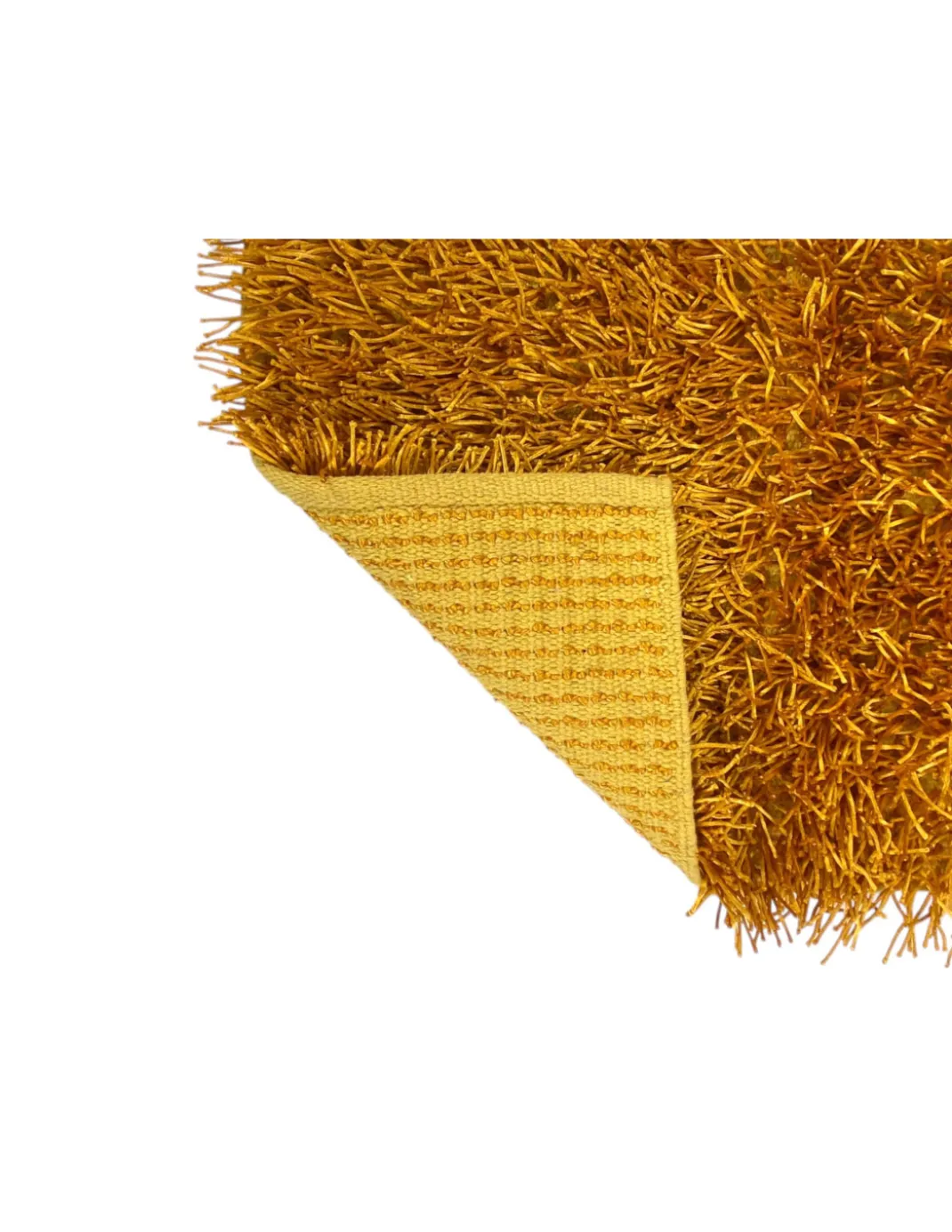 Tappeto Shaggy Ocra Moderno - Pelo Lungo 6 cm - Antiscivolo, 12 Misure - Annodato a Mano, Robusto e Sofisticato