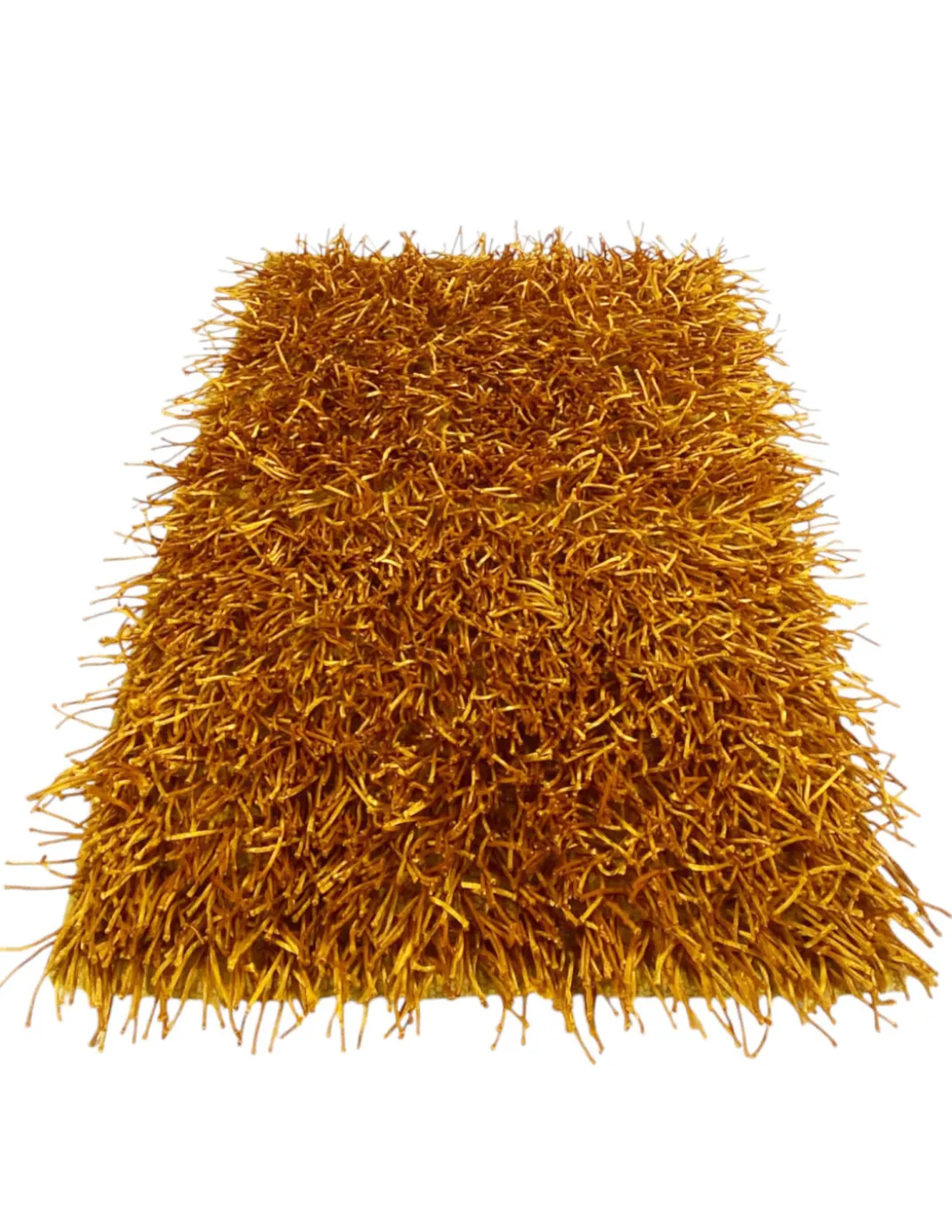 Tappeto Shaggy Ocra Moderno - Pelo Lungo 6 cm - Antiscivolo, 12 Misure - Annodato a Mano, Robusto e Sofisticato