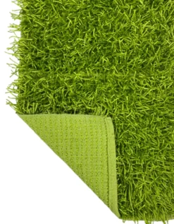 Tappeto Shaggy Verde Moderno - Pelo Lungo 6 cm - Antiscivolo, 12 Misure - Annodato a Mano, Morbido e Resistente