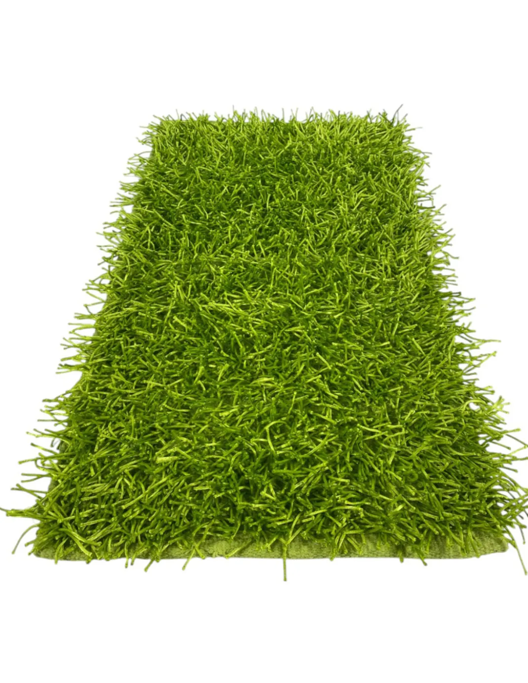 Tappeto Shaggy Verde Moderno - Pelo Lungo 6 cm - Antiscivolo, 12 Misure - Annodato a Mano, Morbido e Resistente
