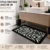 Tappeto Zebrato Zebra 50x80 cm Antiscivolo in Poliestere, Moderno Animalier, Spessore 8 mm
