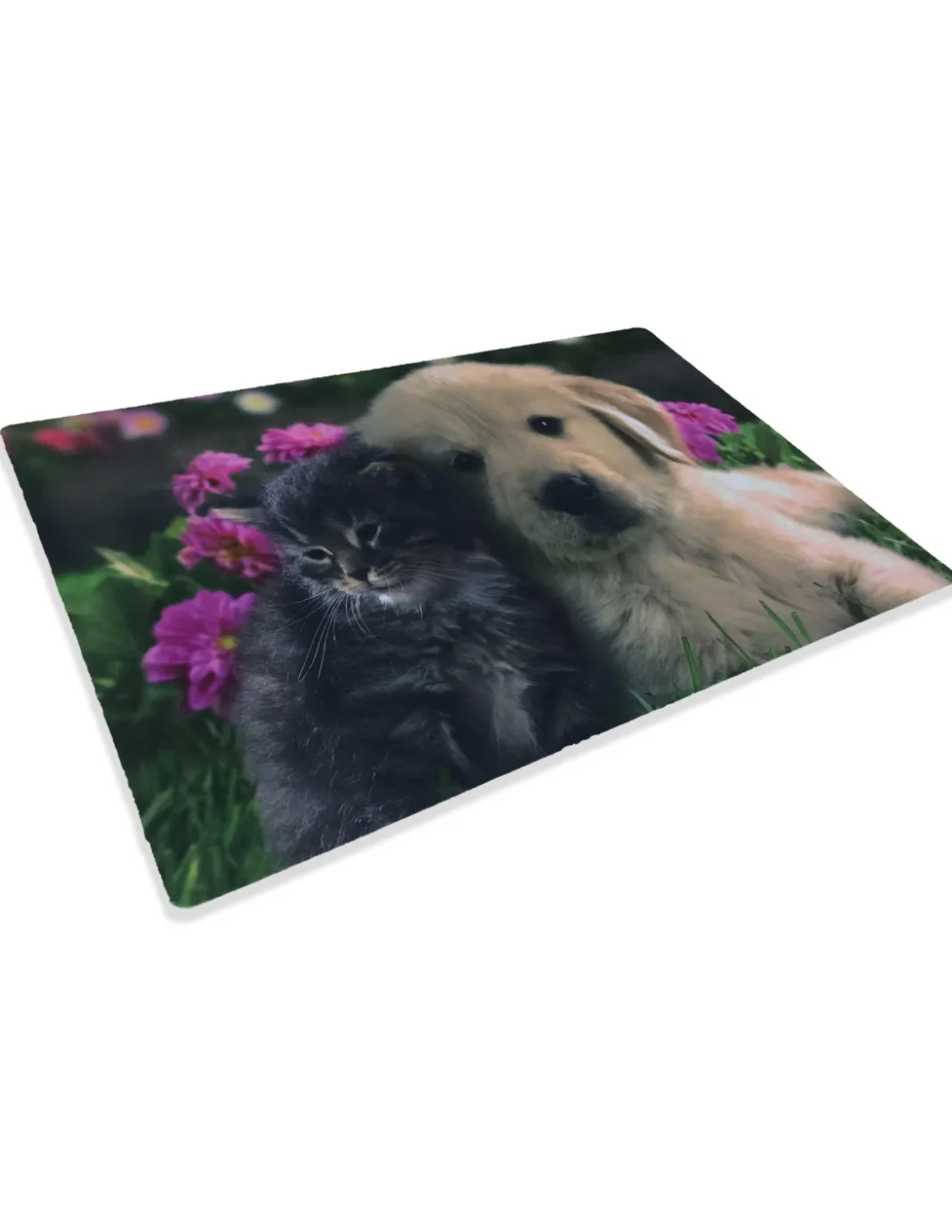 TAPPETO ZERBINO DIGITAL FRIENDS CM.40X60 CANE GATTO FIORE
