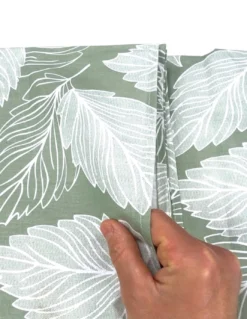 Telo Arredo Copritutto Foglie Verde – Gran Foulard Multiuso in Cotone – Copriletto, Copridivano – Made in Italy