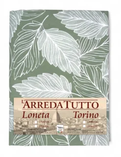 Telo Arredo Copritutto Foglie Verde – Gran Foulard Multiuso in Cotone – Copriletto, Copridivano – Made in Italy
