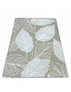Telo Arredo Copritutto Foglie Beige – Gran Foulard Multiuso in Cotone – Copriletto, Copridivano – Made in Italy